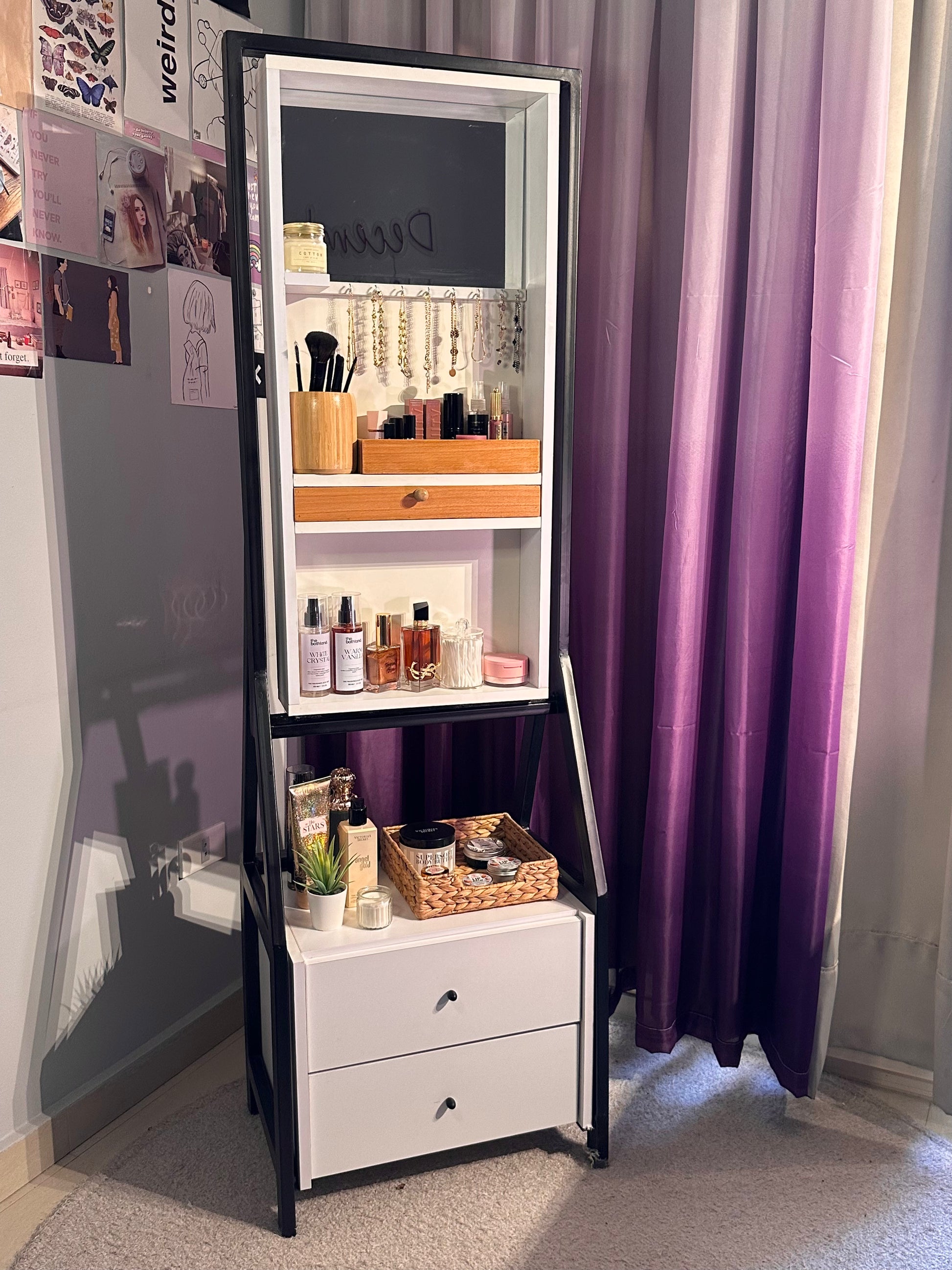 Smart 360 swivel mirror with drowers