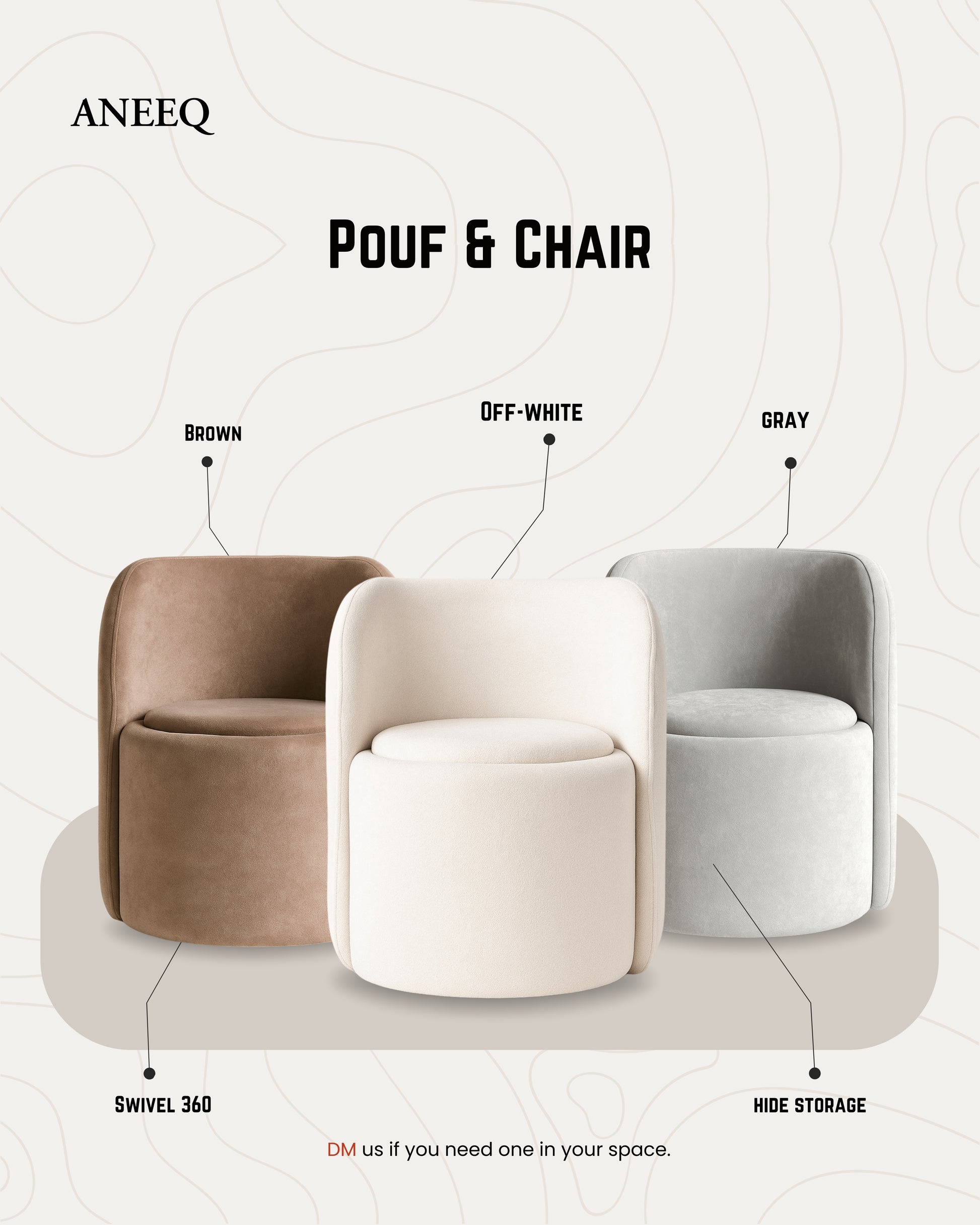 360 pouf & chair