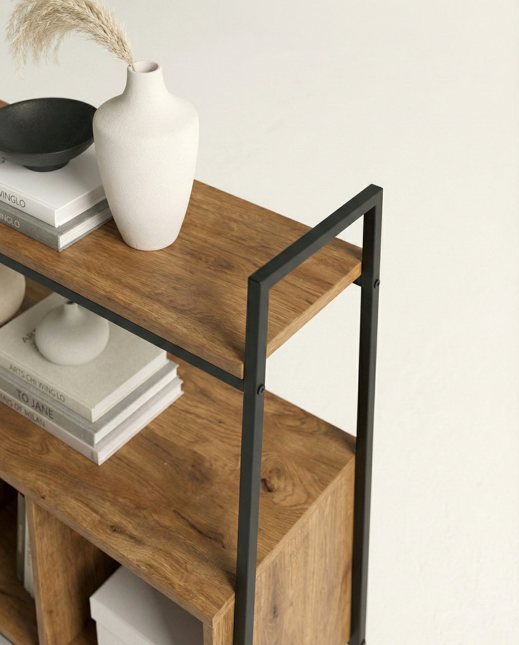 Rustic wooden console (metal frame)