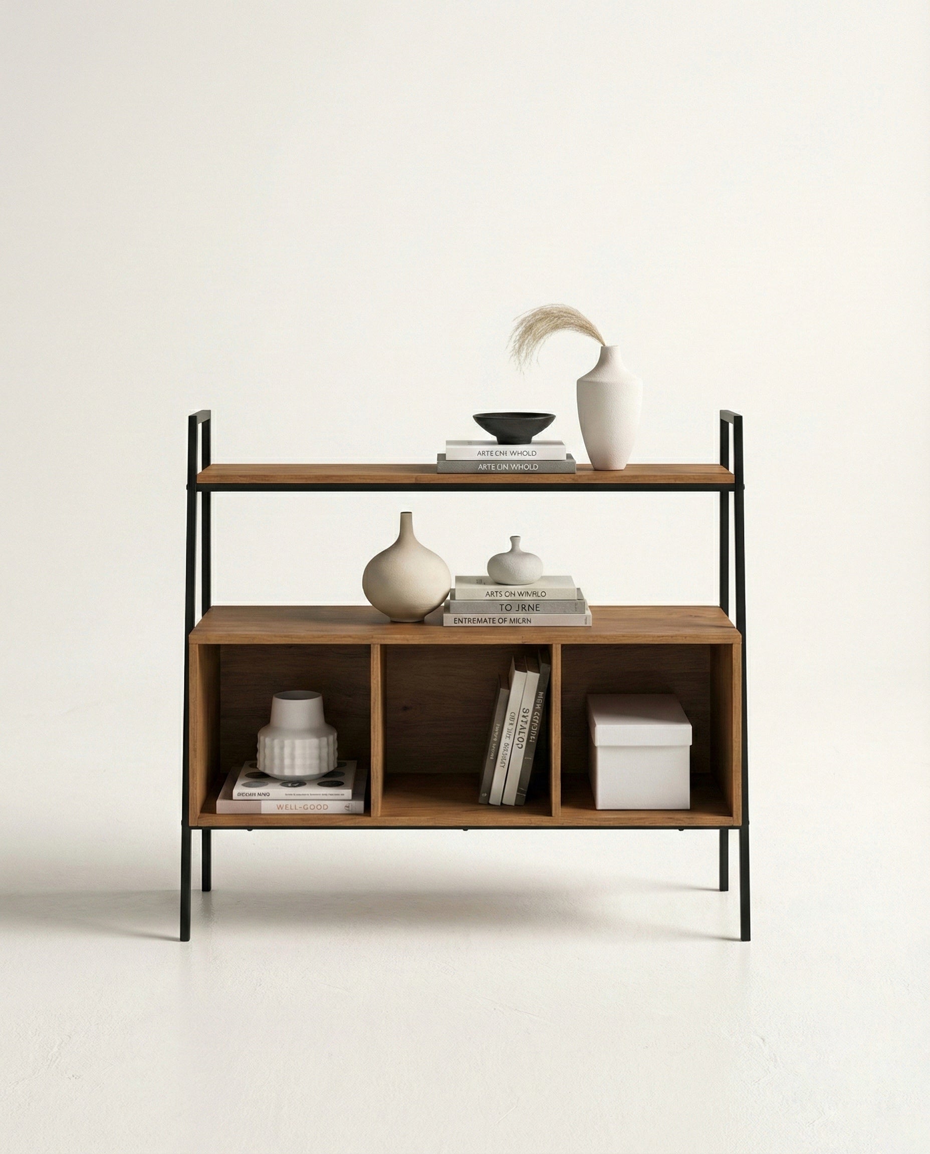 Rustic wooden console (metal frame)