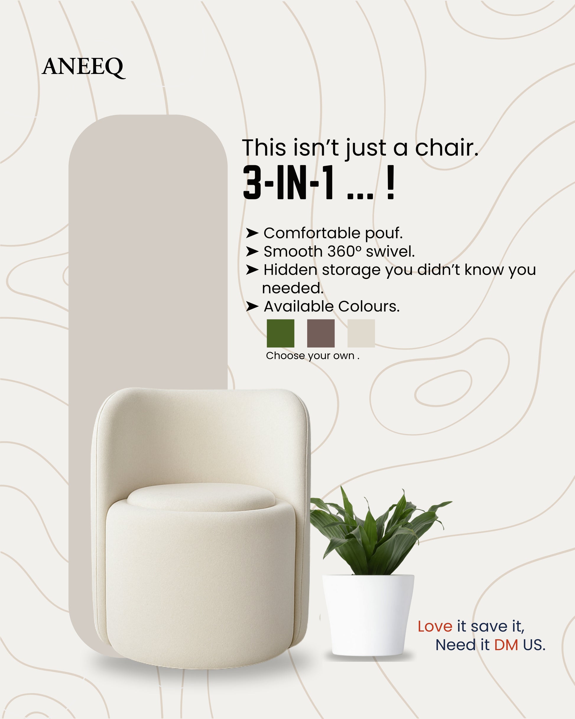 360 pouf & chair
